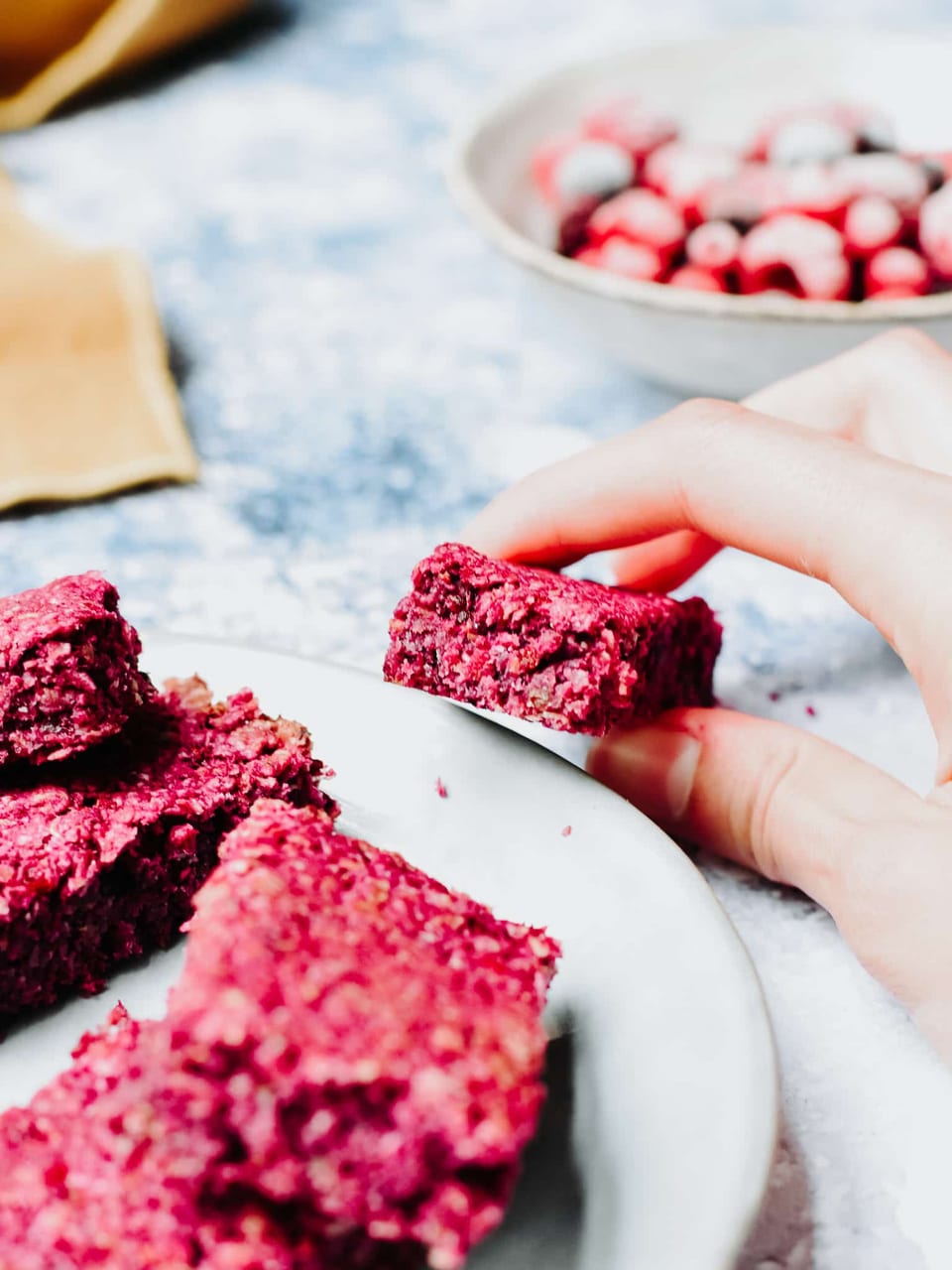 Flapjack à la framboise